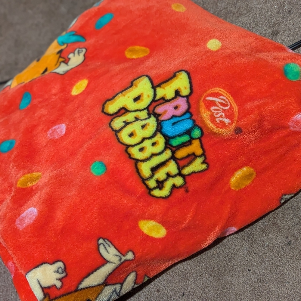 Fruity Pebbles Red Blanket